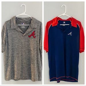 Lot of 2 MLB Atlanta Braves Polos EUC size large